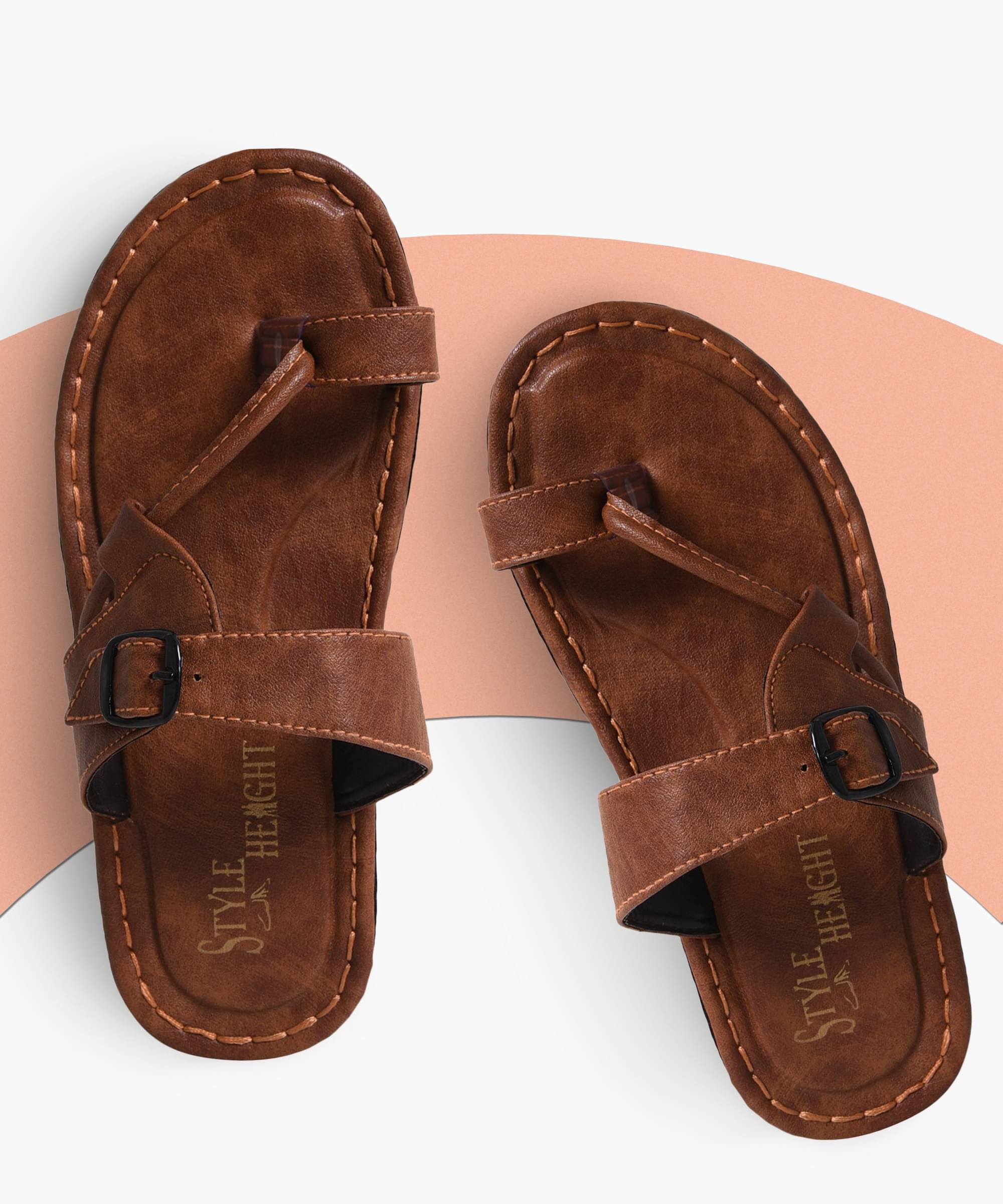     			Style Height Coffee Men's Slide Flip Flop