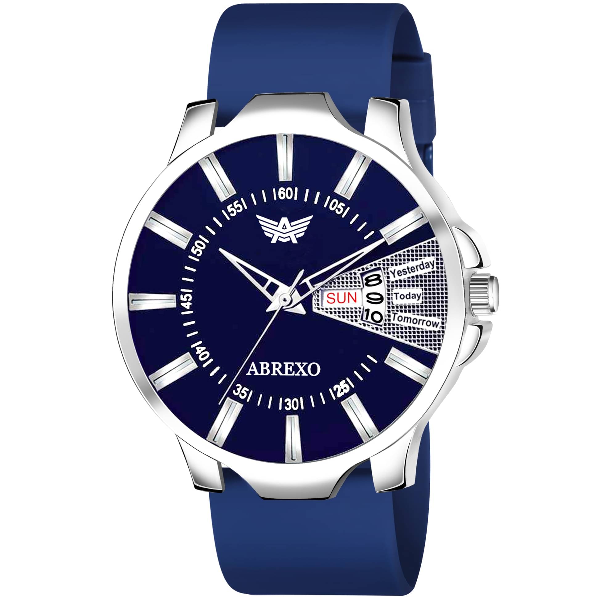     			Abrexo Blue Silicon Analog Men's Watch