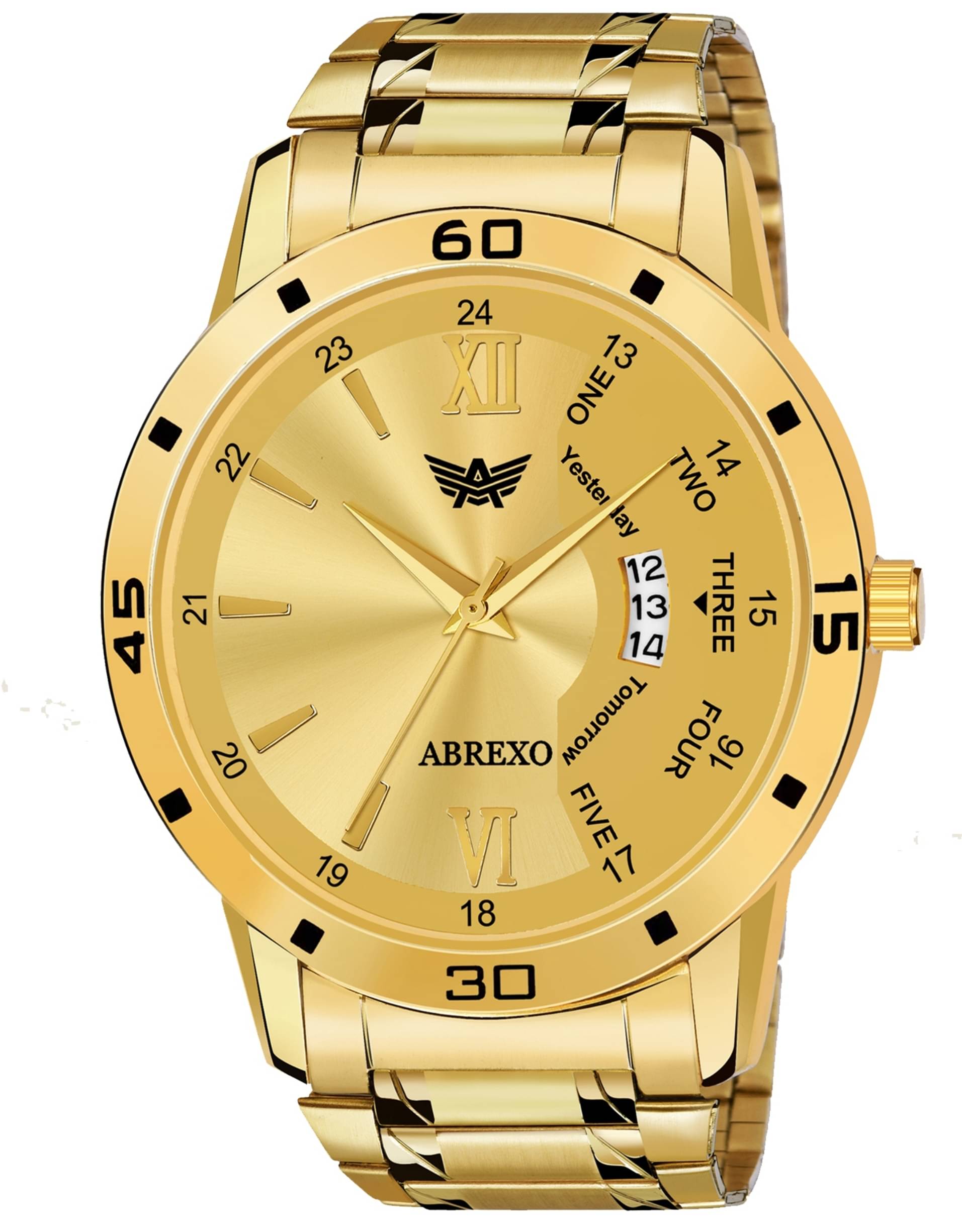     			Abrexo Gold Stainless Steel Analog Men's Watch