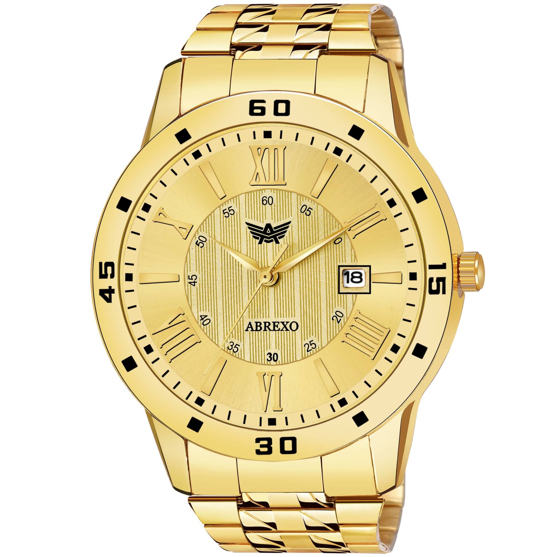     			Abrexo Gold Stainless Steel Analog Men's Watch