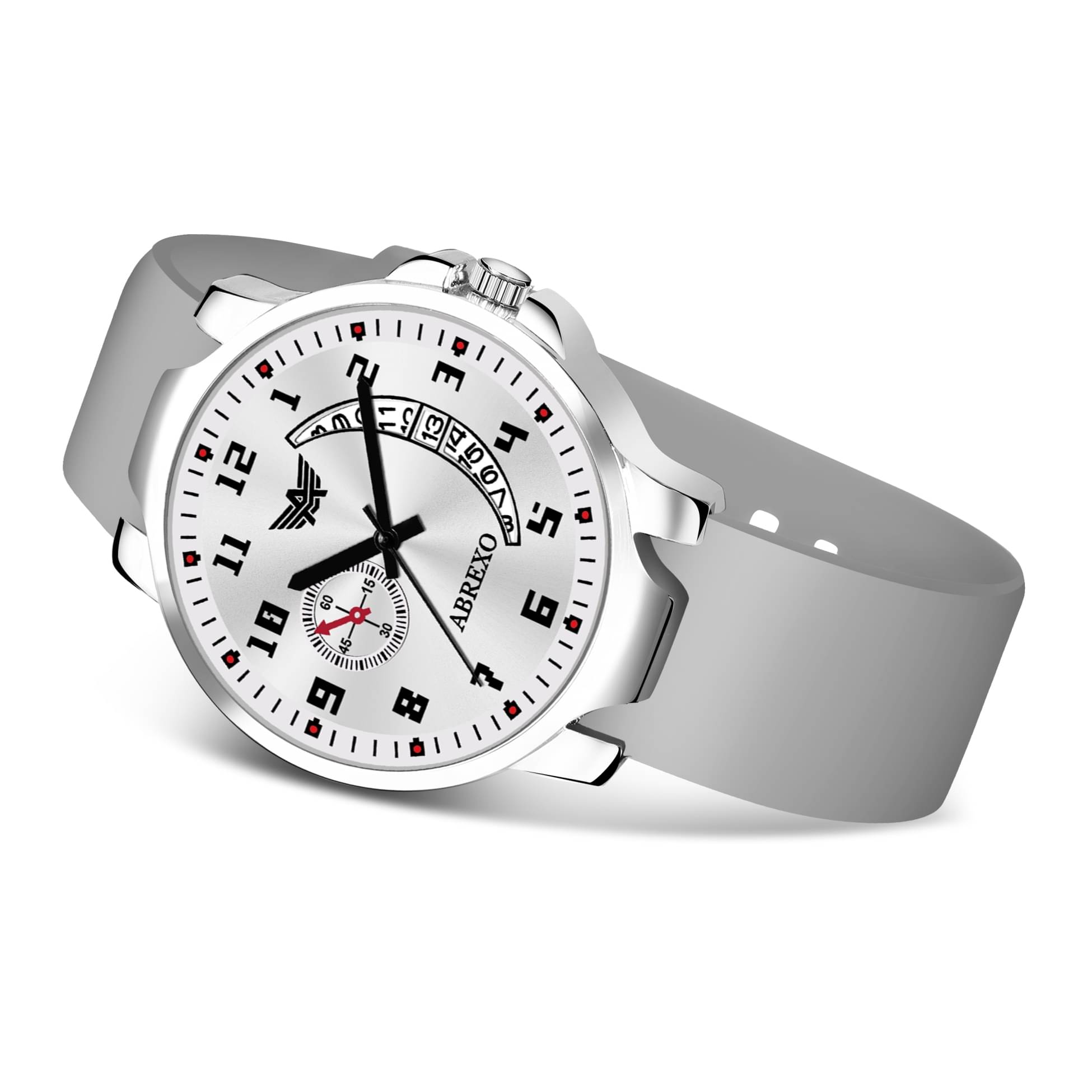     			Abrexo Light Grey Silicon Analog Men's Watch