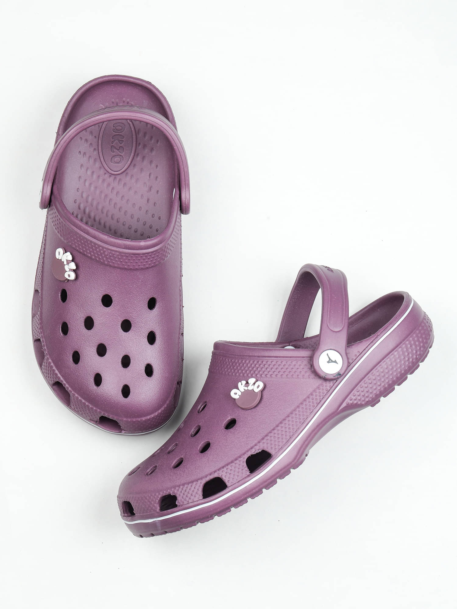     			Abros Purple Clogs