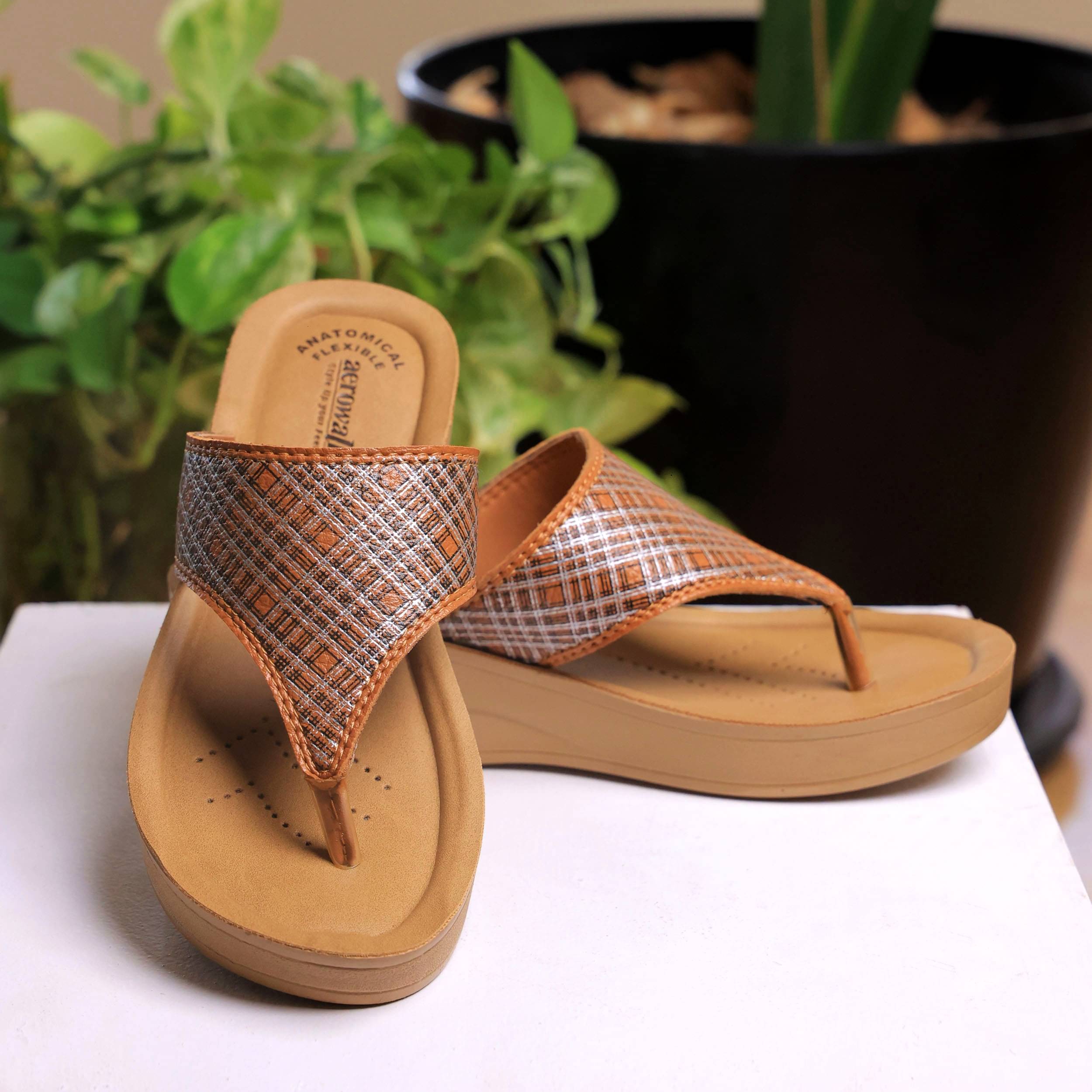 Aerowalk Tan Women's Slip On Heels Aerowalk Tan Women's Slip On Heels