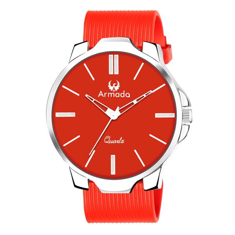     			Armado Red Silicon Analog Men's Watch