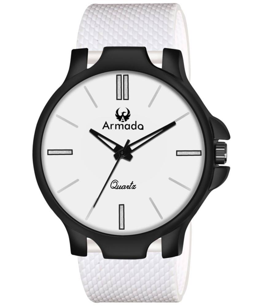     			Armado White Silicon Analog Men's Watch