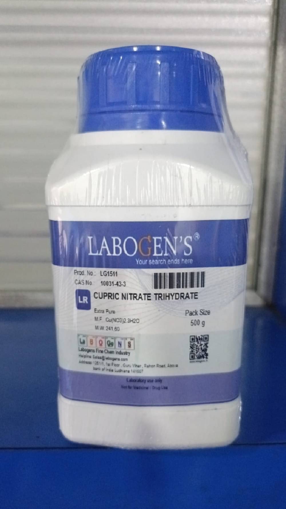     			CUPRIC NITRATE TRIHYDRATE EXTRA PURE 500GM