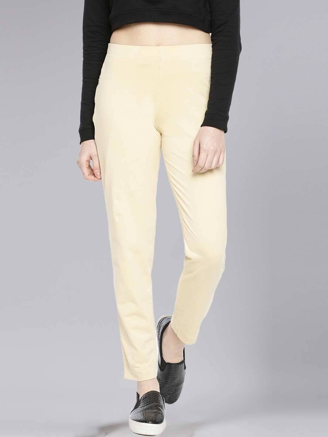     			Dollar Missy - Beige Cotton Blend Women's Straight Pant ( Pack of 1 )