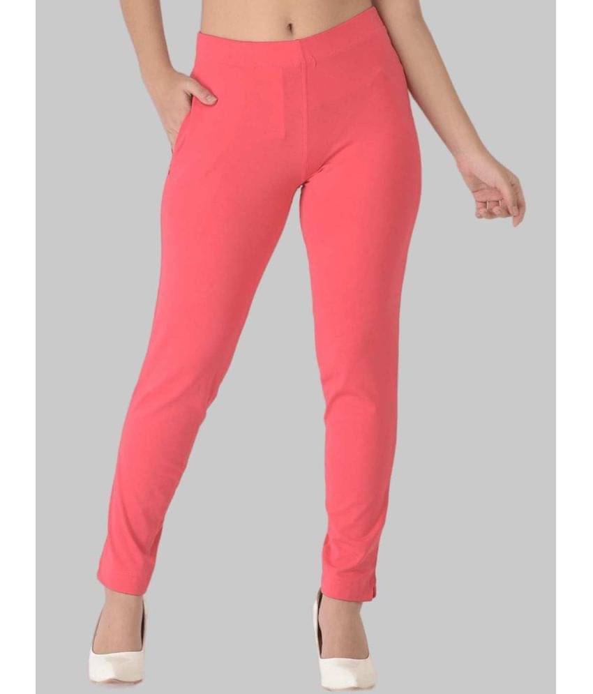     			Dollar Missy - Pink Cotton Blend Women's Straight Pant ( Pack of 1 )