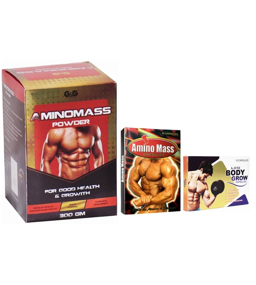 Dr. Chopra GG A One10no.s & Amino Mass 10no.s Cap & GG Amino Mass Powder New Pack 300 gm Chocolate Dr. Chopra GG A One10no.s & Amino Mass 10no.s Cap & GG Amino Mass Powder New Pack 300 gm Chocolate