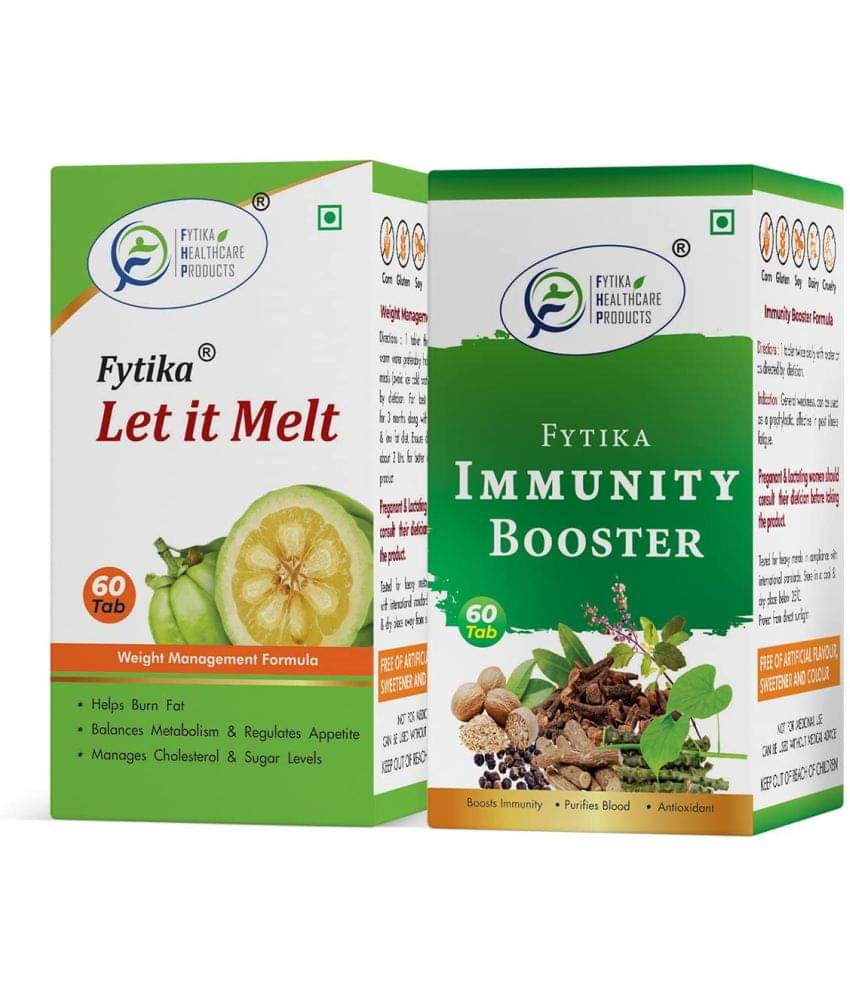 Fytika Let it Melt + Immunity Booster, Combo Pack - 2x60 Tabs (Pack of 2) Fytika Let it Melt + Immunity Booster, Combo Pack - 2x60 Tabs (Pack of 2)