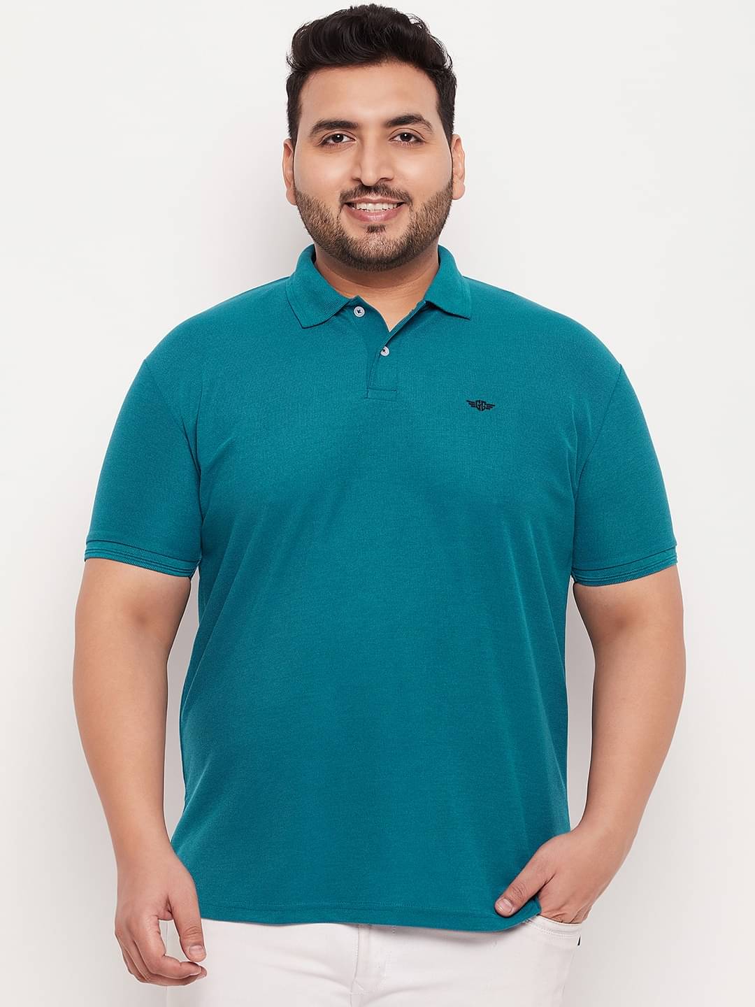 GET GOLF Pack of 1 Cotton Blend Regular Fit Solid Half Sleeves Men's Polo T Shirt ( Teal Blue ) GET GOLF Pack of 1 Cotton Blend Regular Fit Solid Half Sleeves Men's Polo T Shirt ( Teal Blue )