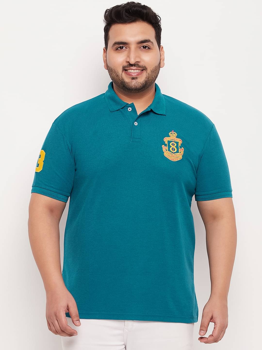 GET GOLF Pack of 1 Cotton Blend Regular Fit Embroidered Half Sleeves Men's Polo T Shirt ( Teal Blue ) GET GOLF Pack of 1 Cotton Blend Regular Fit Embroidered Half Sleeves Men's Polo T Shirt ( Teal Blue )