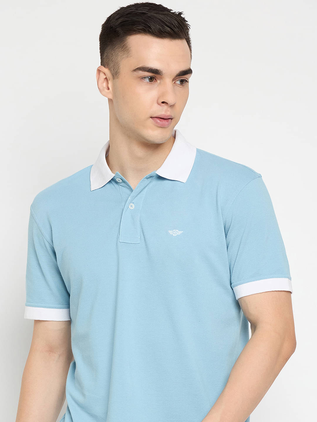 GET GOLF Pack of 1 Cotton Blend Regular Fit Solid Half Sleeves Men's Polo T Shirt ( Aqua ) GET GOLF Pack of 1 Cotton Blend Regular Fit Solid Half Sleeves Men's Polo T Shirt ( Aqua )