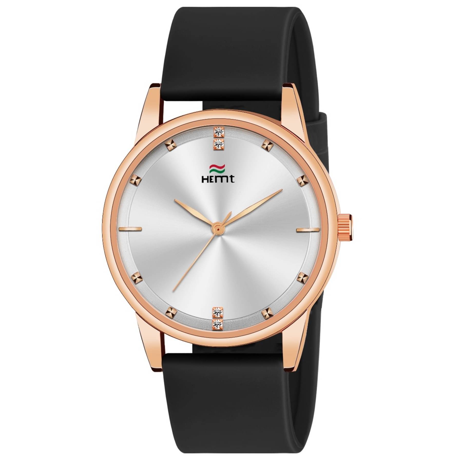     			Hemt Black Silicon Analog Men's Watch