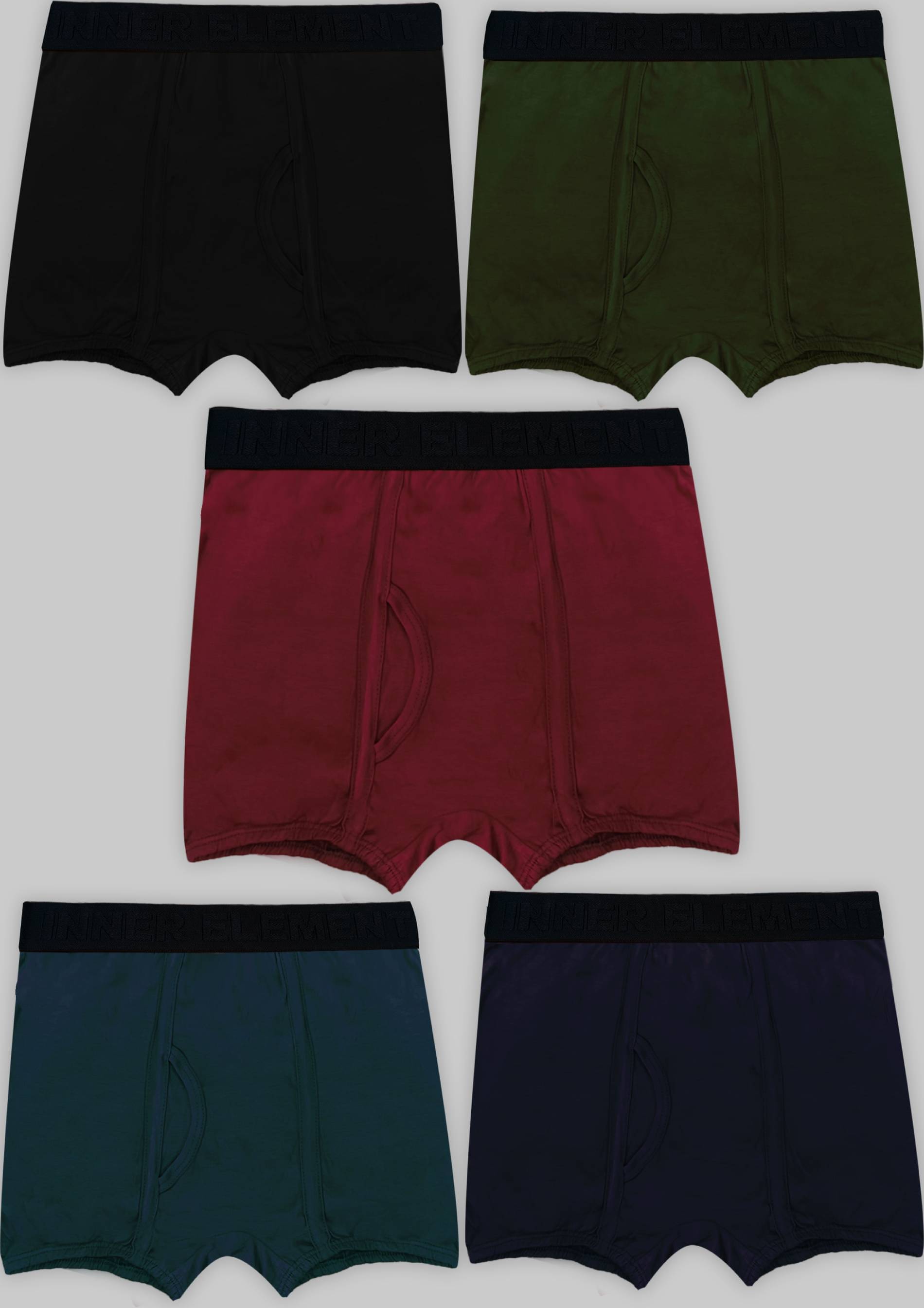     			Inner Element Pack of 5 Cotton Trunks For Men's ( Multicolor )
