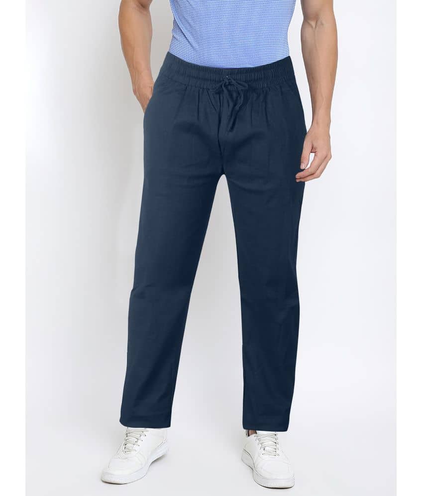 JB JUST BLACK Loose Flat Men's Chinos - Navy Blue ( Pack of 1 ) - Trousers | Buy online on ZillyBuy
