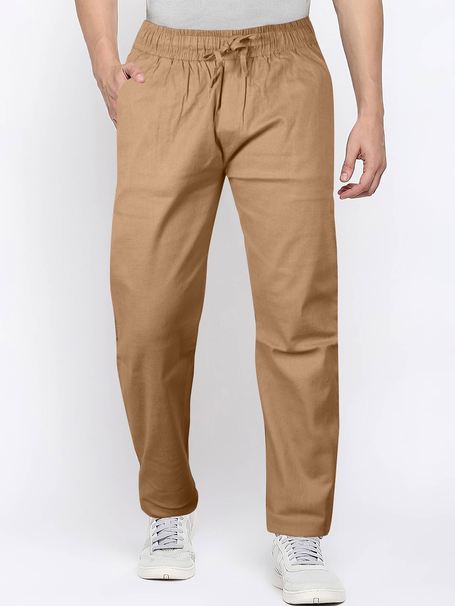     			JB JUST BLACK Loose Flat Men's Chinos - Khaki ( Pack of 1 )
