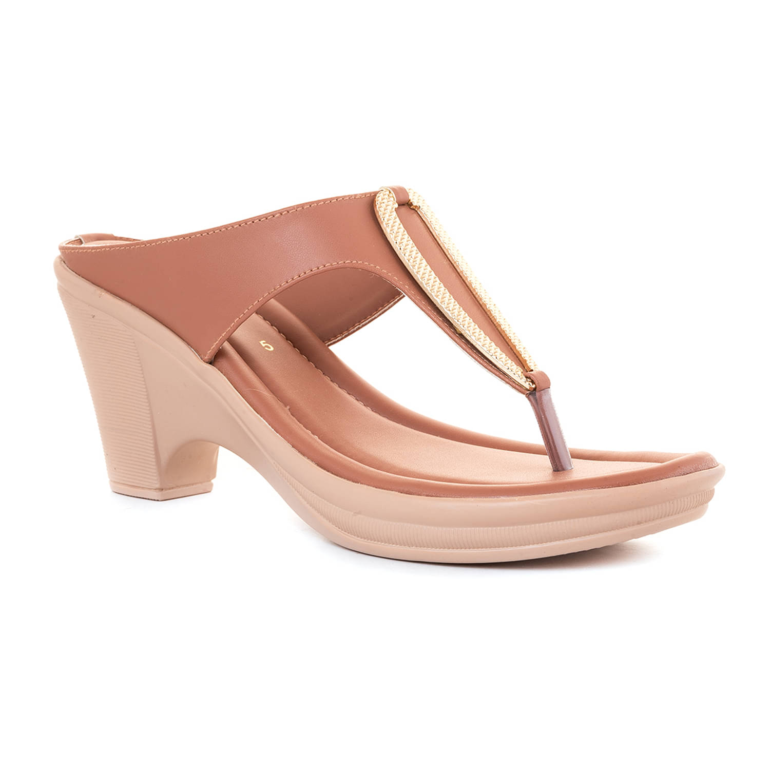 KHADIM Pink Women's Slip On Heels KHADIM Pink Women's Slip On Heels