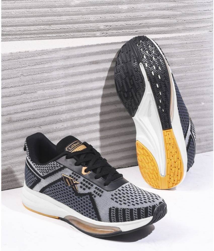 Lakhani Aashirwad E-1406_Black-Gold Black Men's Sports Running Shoes Lakhani Aashirwad E-1406_Black-Gold Black Men's Sports Running Shoes