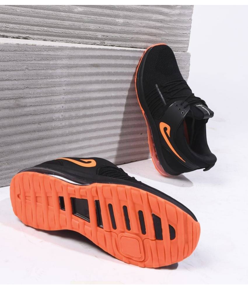     			Lakhani Aashirwad E-1504_Black-Orange Orange Men's Sports Running Shoes