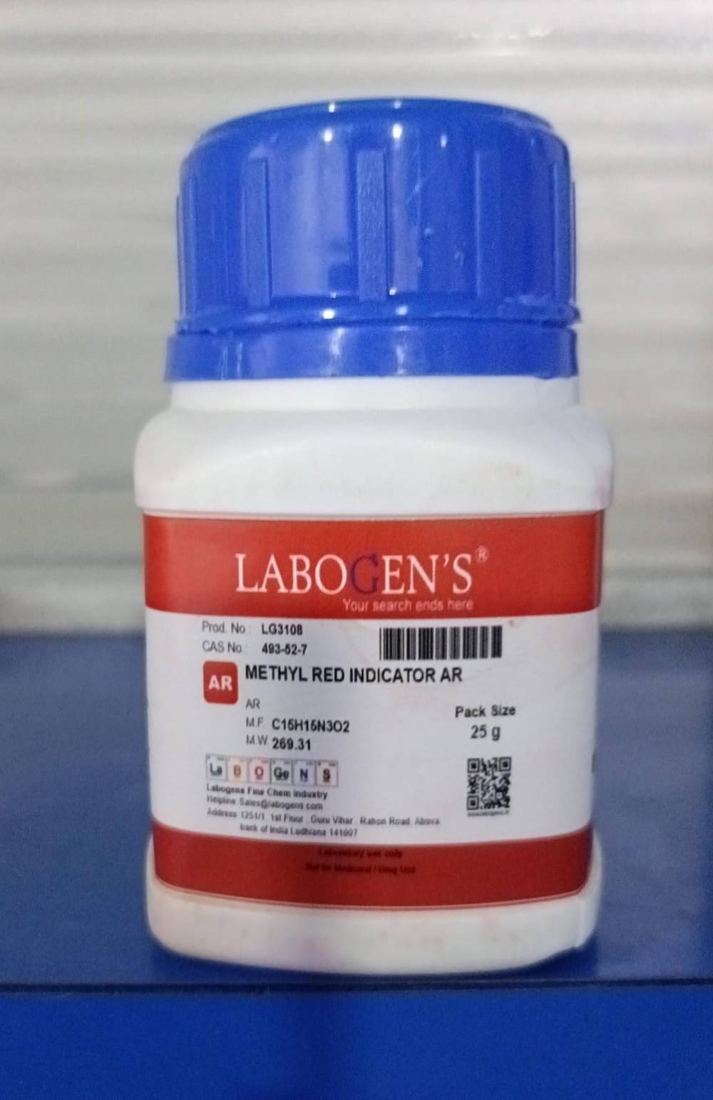     			METHYL RED indicator AR (CAS NO.493-52-7) 25 GM