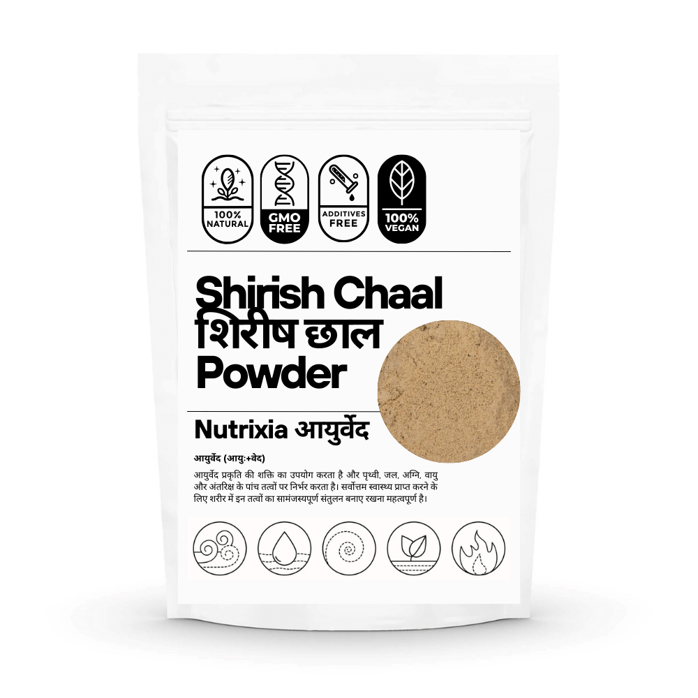 Nutrixia Shirish Chaal Powder, Shirisha Bark, Albizia lebbeck, Chhal Dried, 100 gm Nutrixia Shirish Chaal Powder, Shirisha Bark, Albizia lebbeck, Chhal Dried, 100 gm