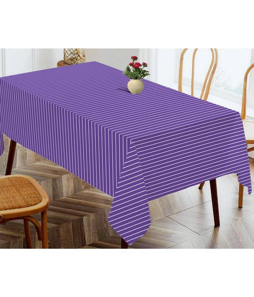 Oasis Hometex Striped Cotton 4 Seater Rectangle Table Cover ( 152 x 138 ) cm Pack of 1 Blue Oasis Hometex Striped Cotton 4 Seater Rectangle Table Cover ( 152 x 138 ) cm Pack of 1 Blue