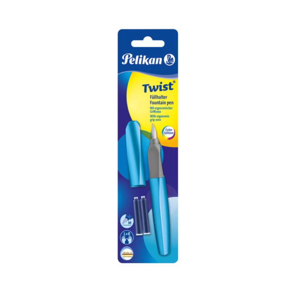 Pelikan Twist Fp P457 M Frosted Blue + 2 Tp/B Blister Pelikan Twist Fp P457 M Frosted Blue + 2 Tp/B Blister