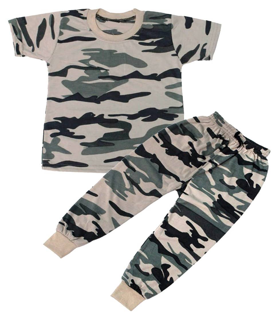 RBF84 Pack of 1 Boys Cotton T-Shirt & Trackpants Set ( Grey )