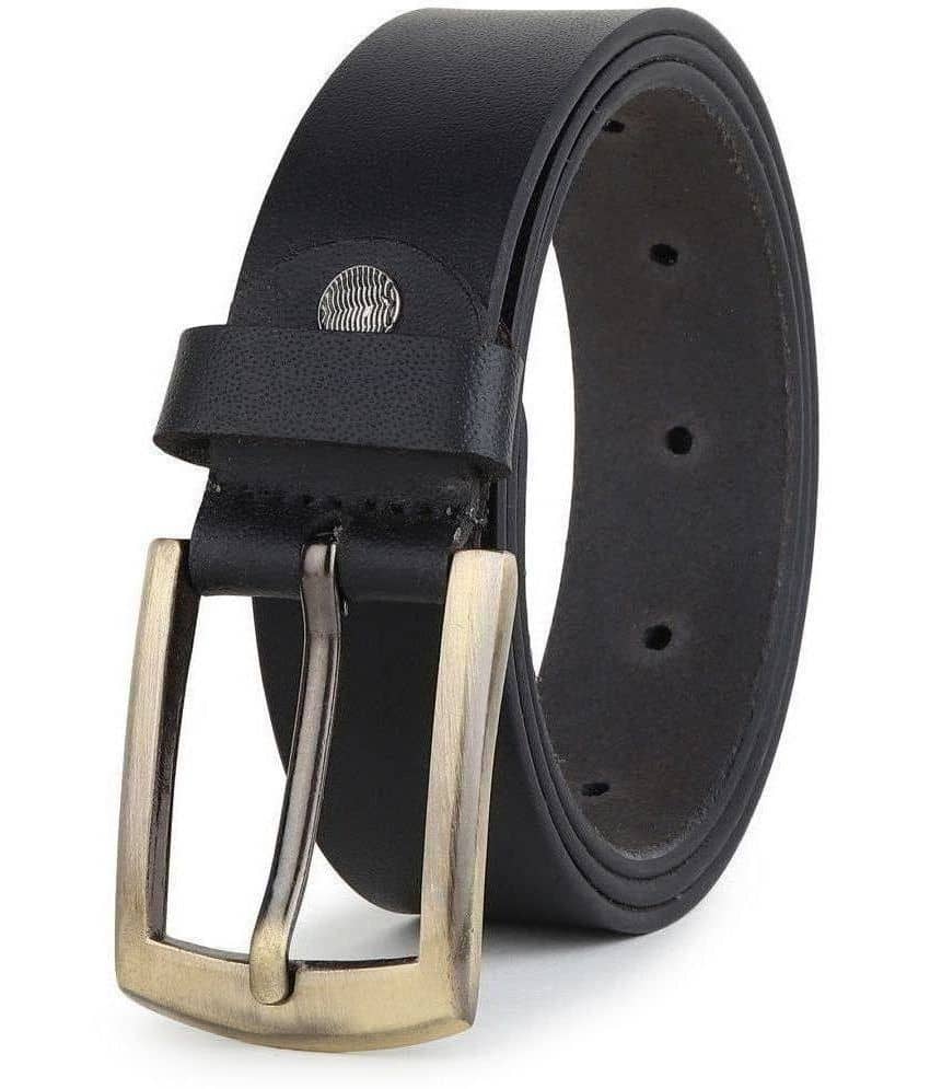SUNSHOPPING - Black 100% Leather Men's Formal Belt ( Pack of 1 )