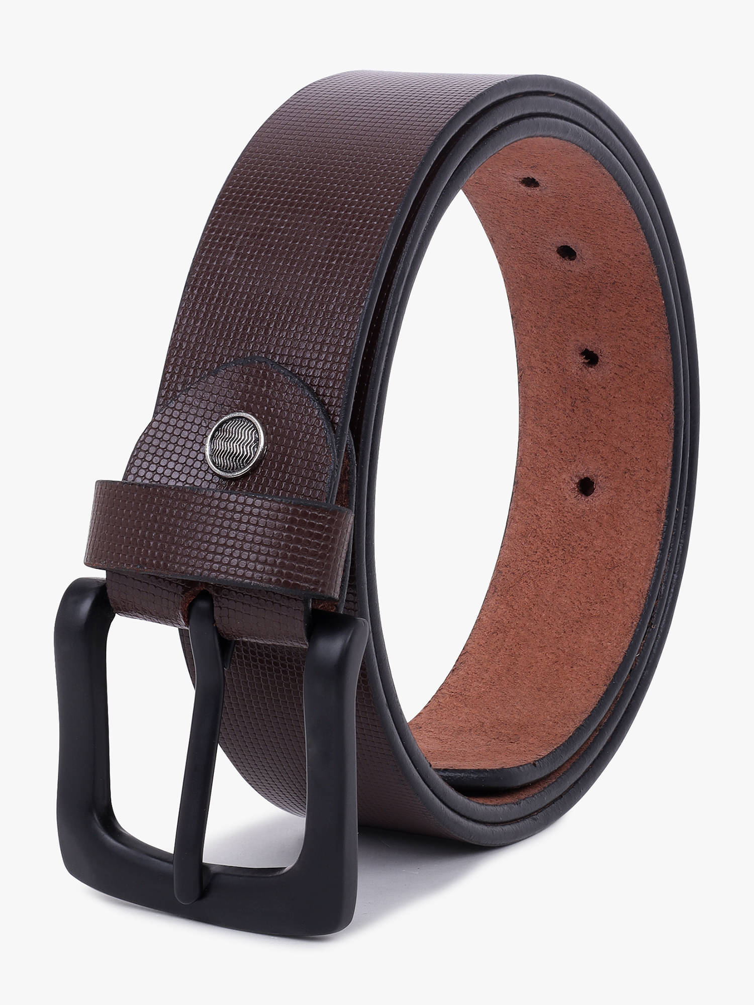     			SUNSHOPPING - Brown 100% Leather Men's Formal Belt ( Pack of 1 )