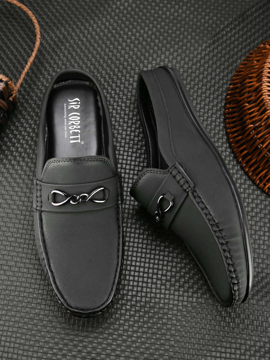 Sir Corbett Black Men's Slip on - Formal Shoes | Buy online on ZillyBuy