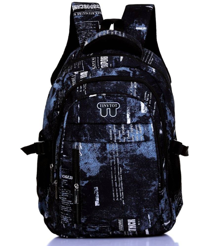 Tinytot Black Polyester Backpack For Kids Tinytot Black Polyester Backpack For Kids