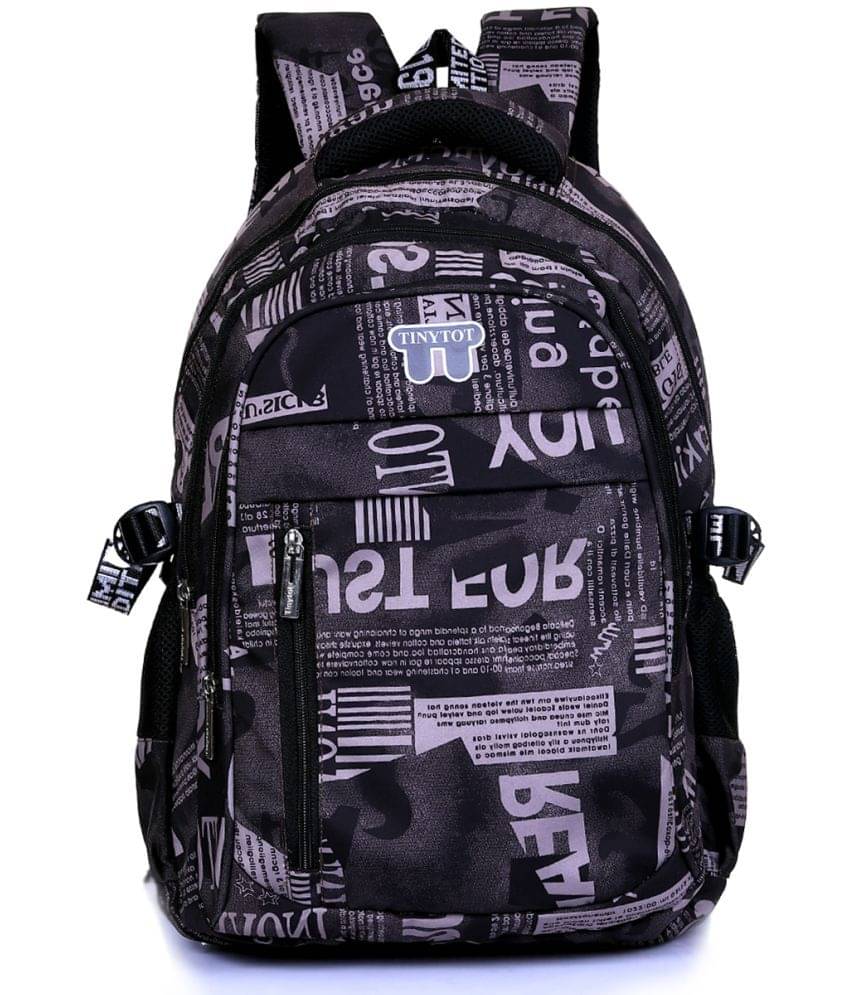     			Tinytot Grey Polyester Backpack For Kids