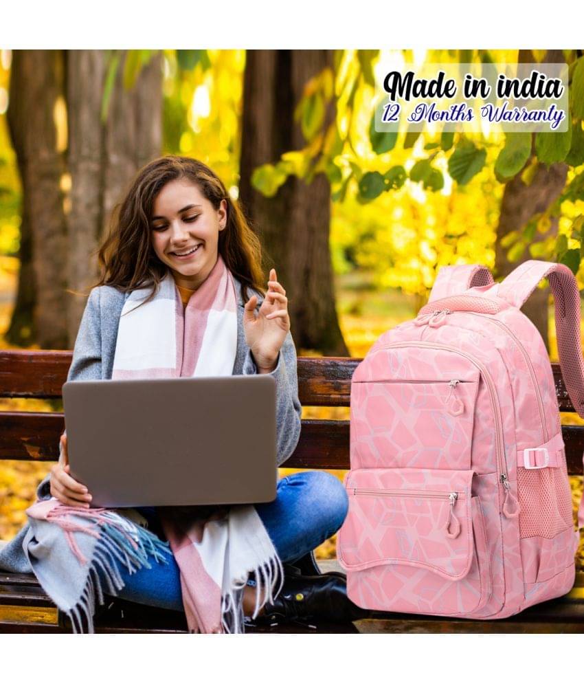     			Tinytot Pink Polyester Backpack For Kids