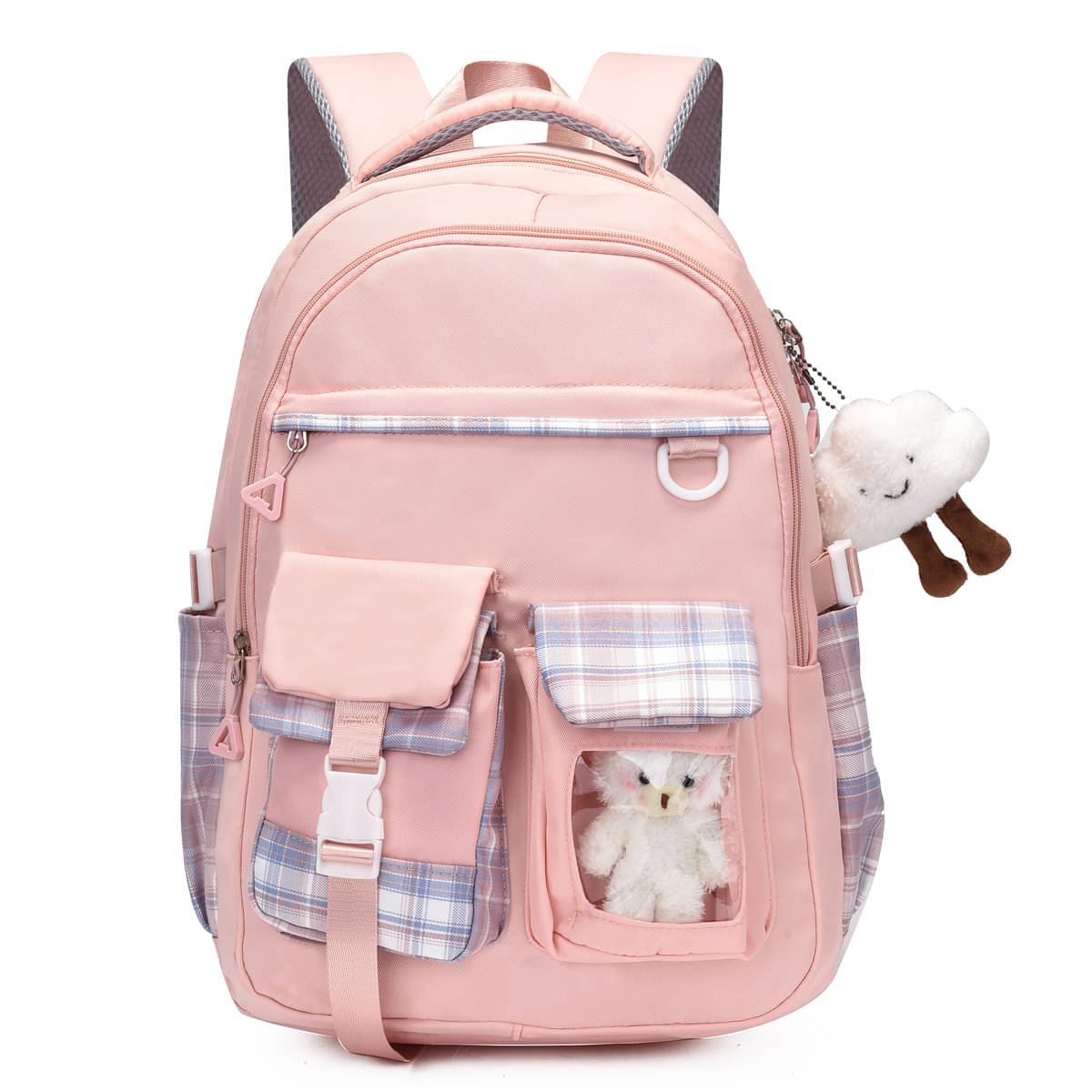     			Tinytot Pink Polyester Backpack For Kids