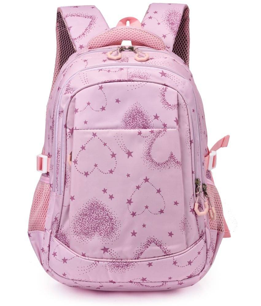 Tinytot Pink Polyester Backpack For Kids Tinytot Pink Polyester Backpack For Kids