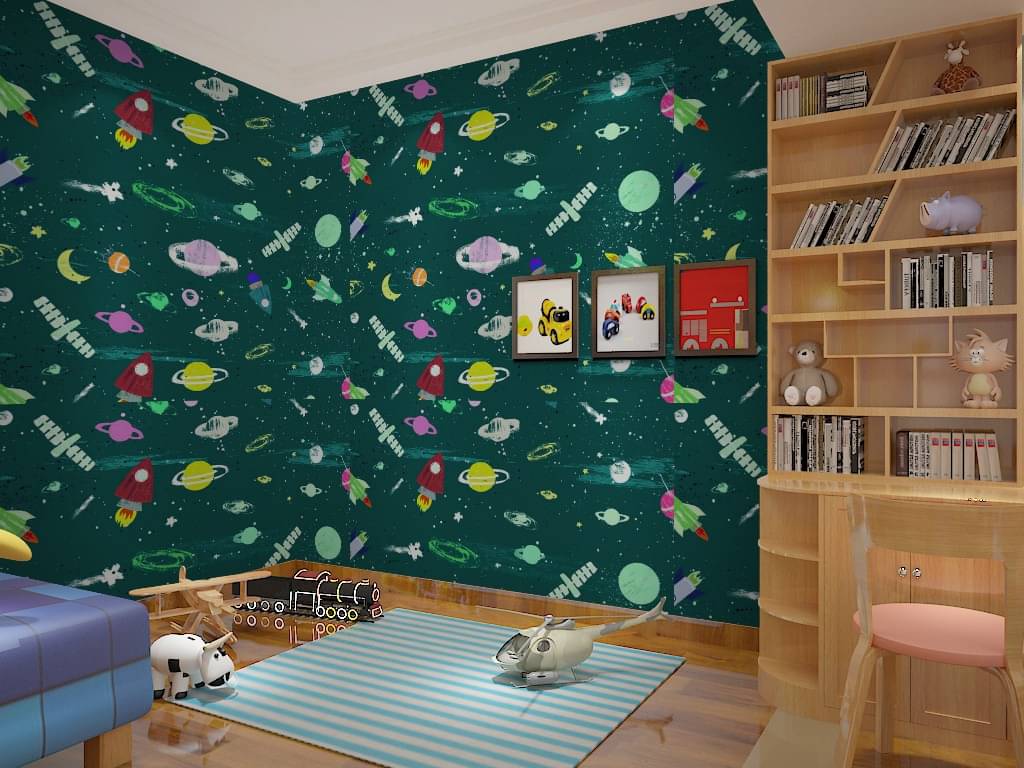     			Wow Interiors Space Wallpaper ( 45 x 500 ) cm ( Pack of 1 )