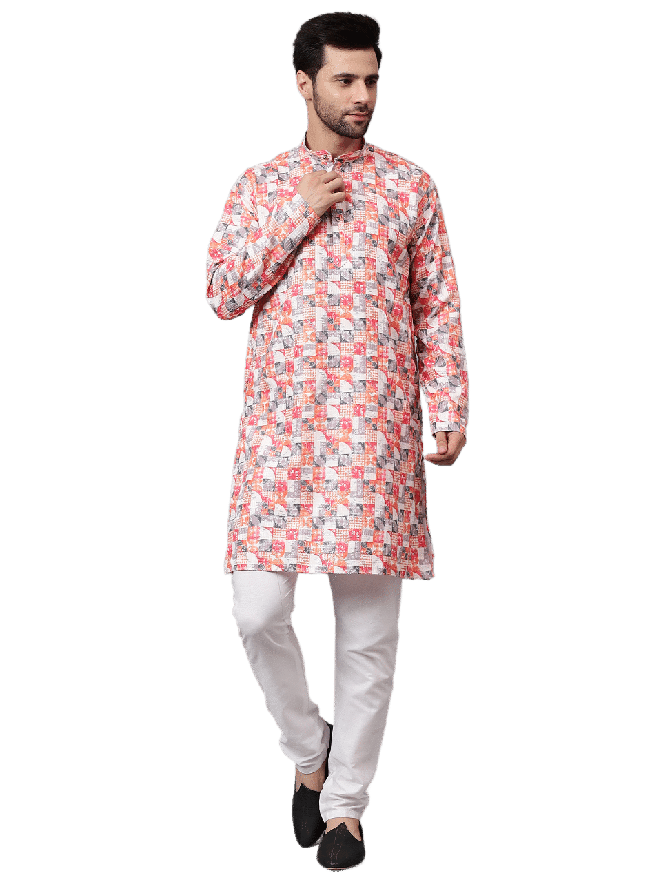    			Yugnik Orange Rayon Regular Fit Men's Kurta Pyjama Set ( Pack of 1 )