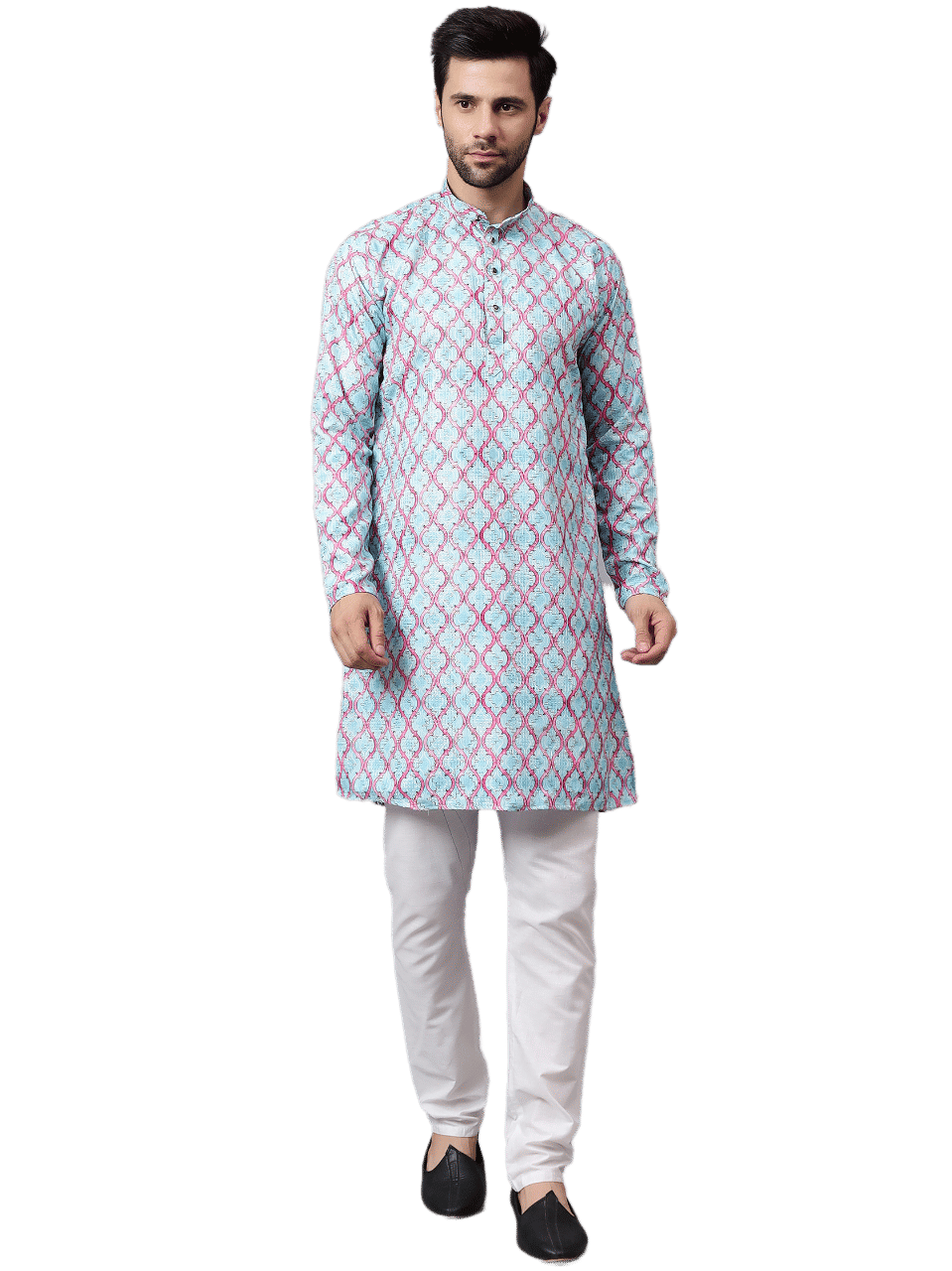 Yugnik Teal Rayon Regular Fit Men's Kurta Pyjama Set ( Pack of 1 ) Yugnik Teal Rayon Regular Fit Men's Kurta Pyjama Set ( Pack of 1 )