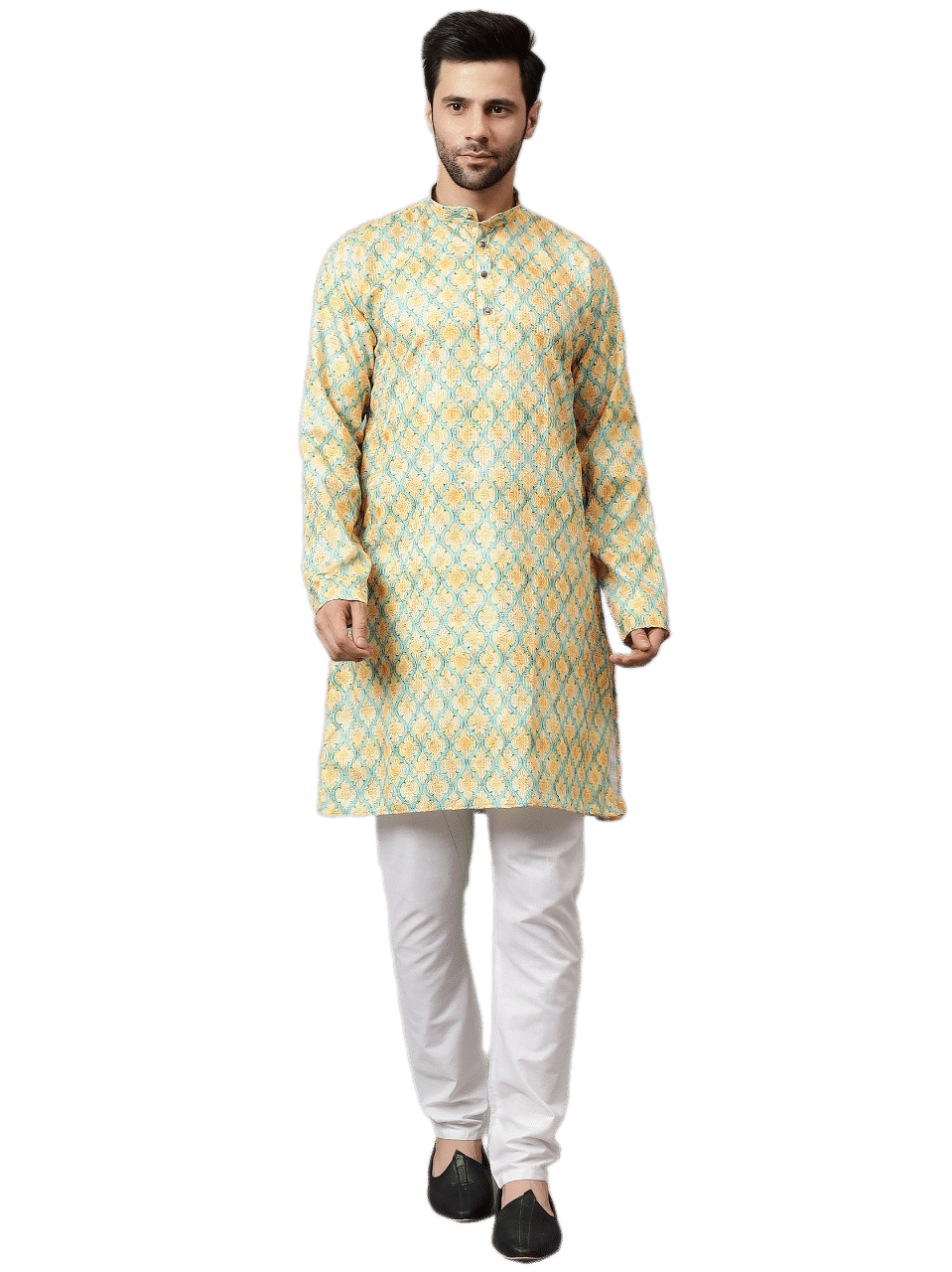 Yugnik Yellow Rayon Regular Fit Men's Kurta Pyjama Set ( Pack of 1 ) Yugnik Yellow Rayon Regular Fit Men's Kurta Pyjama Set ( Pack of 1 )