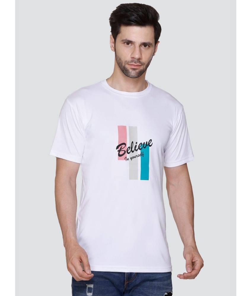 Zeffit Polyester Regular Fit Printed Half Sleeves Men's T-Shirt - White ( Pack of 1 ) Zeffit Polyester Regular Fit Printed Half Sleeves Men's T-Shirt - White ( Pack of 1 )