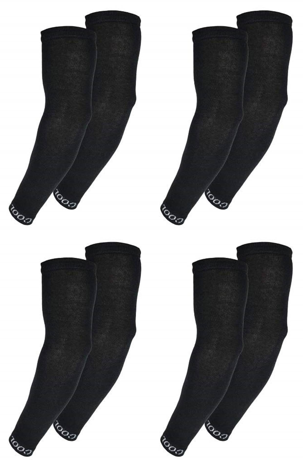     			ATIPRIYA Black Solid Riding Sleeves ( Set of 4 )