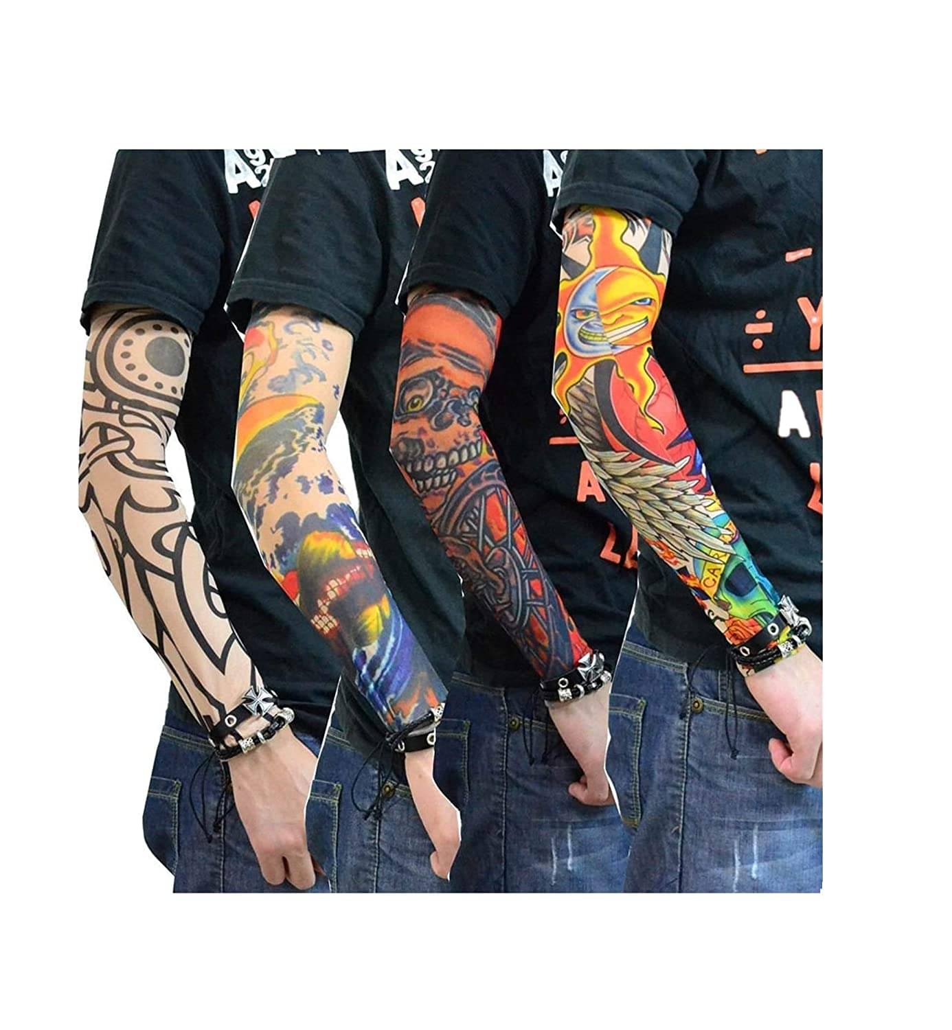 ATIPRIYA Multicolor Printed Riding Sleeves ( Set of 4 ) ATIPRIYA Multicolor Printed Riding Sleeves ( Set of 4 )