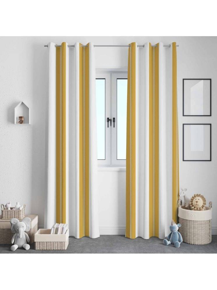 BBM Abstract Room Darkening Eyelet Curtain 6 ft ( Pack of 2 ) - Mustard BBM Abstract Room Darkening Eyelet Curtain 6 ft ( Pack of 2 ) - Mustard