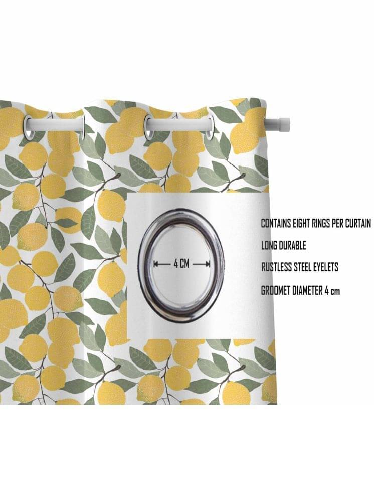 BBM Abstract Room Darkening Eyelet Curtain 5 ft ( Pack of 2 ) - Yellow     			BBM Abstract Room Darkening Eyelet Curtain 5 ft ( Pack of 2 ) - Yellow