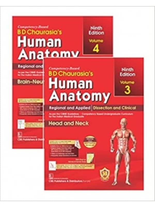 BD Chaurasia's Human Anatomy, (Volumes 3 &4) 9th Edition