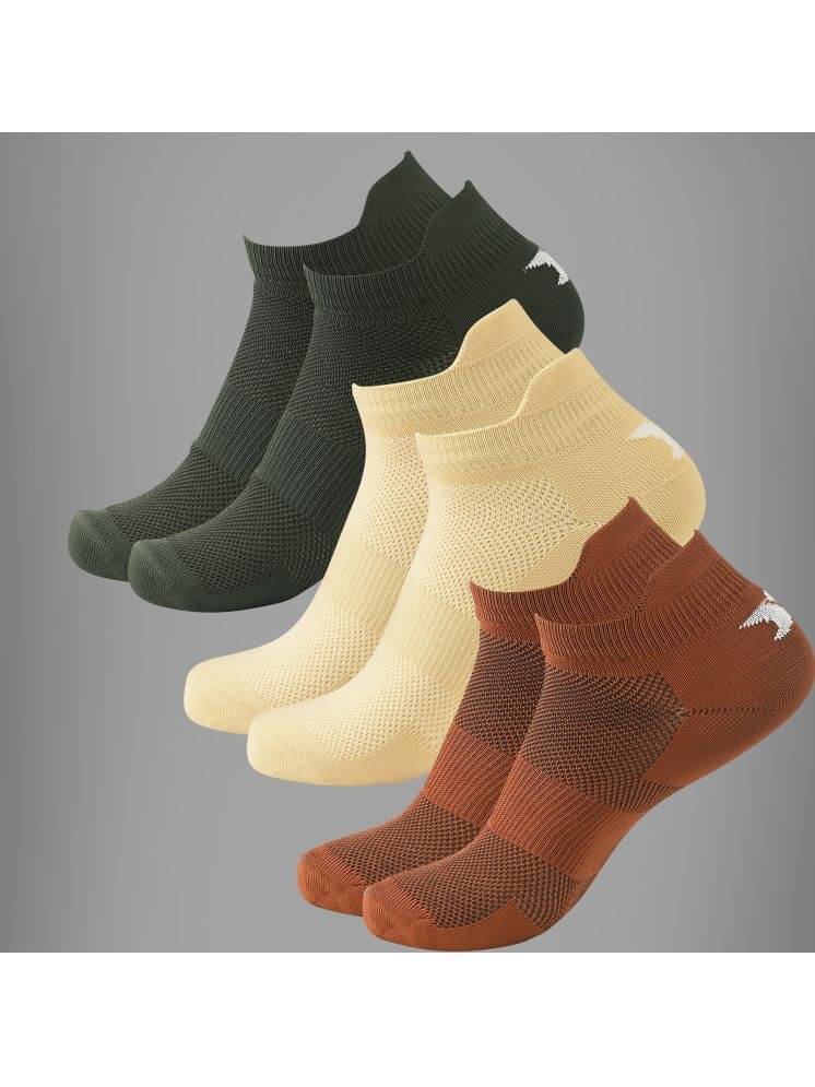 Brucella Blended Men's Self Design Multicolor Ankle Length Socks ( Pack of 3 ) Brucella Blended Men's Self Design Multicolor Ankle Length Socks ( Pack of 3 )