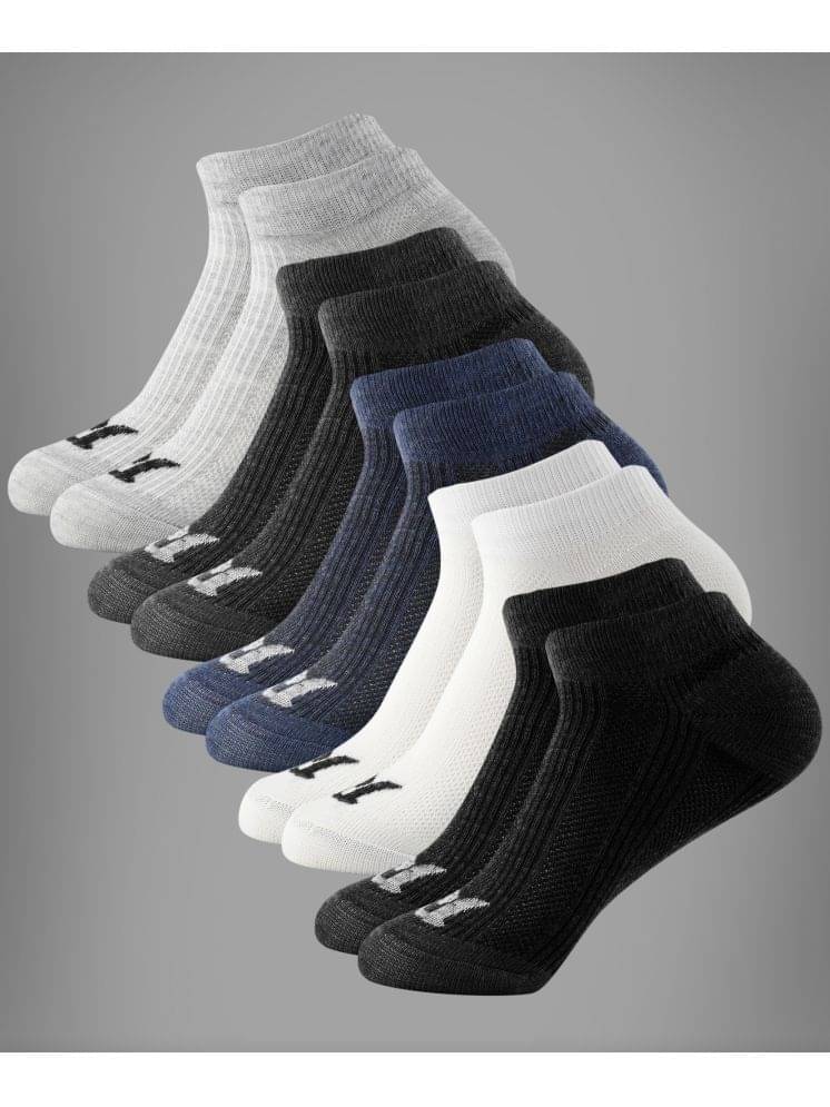     			Brucella Blended Men's Self Design Multicolor Ankle Length Socks ( Pack of 5 )