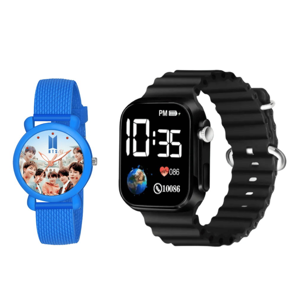     			Cosmic Blue Plastic Analog Men's Watch